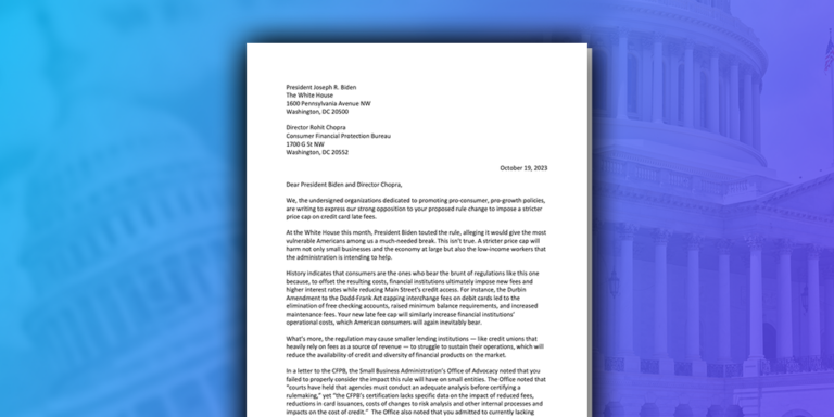 The American Consumer Institute Joins 31 Group Coalition Letter Against New CFPB Regulatory Assault