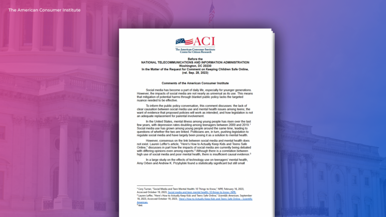 ACI Statement on NTIA Request for Comment on Keeping Children Safe Online